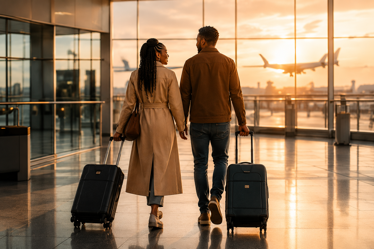 Couple at airport